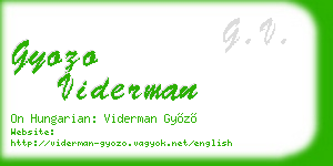 gyozo viderman business card